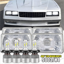 Fit Chevrolet Monte Carlo Ss 1980-1988 4pcs 4x6 Led Headlights Drl Hilo