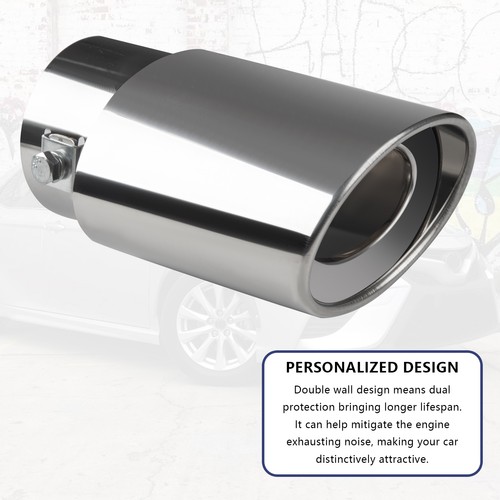For Honda Civic Car Exhaust Pipe Tip Rear Tail Throat Muffler Stainless Steel - Picture 2 of 22