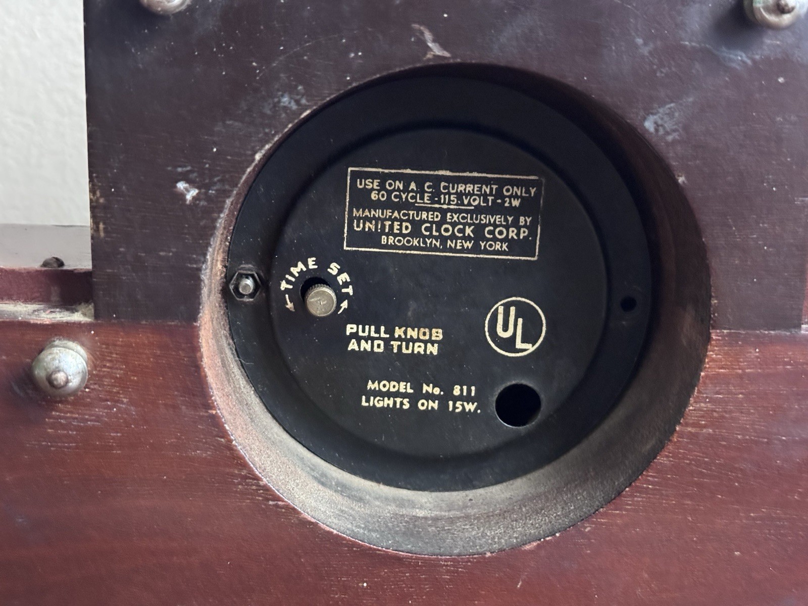 Vtg United Clipper Ship Clock 811 Has Been Through A Bad Storm As-Is