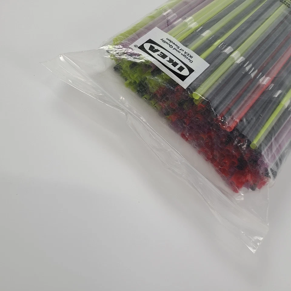 IKEA Pajitas de refrescos Boda Fiesta Artesanía Nuevo en Paquete 200 unidades Foto 4 de 4