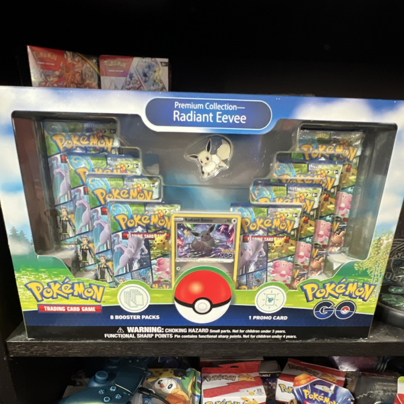 Pokémon Radiant Eevee Collection Box Includes 8 Booster Packs & Promo Card