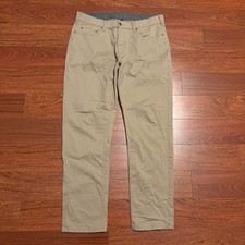 Member's Mark Men's Straight Fit Mason 5 Pocket Stretch Pant Size 34 x 32 Khaki