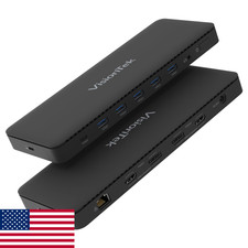 VisionTek VT4600DL Universal Dual 4K USB-C/A Docking Station 100W PD