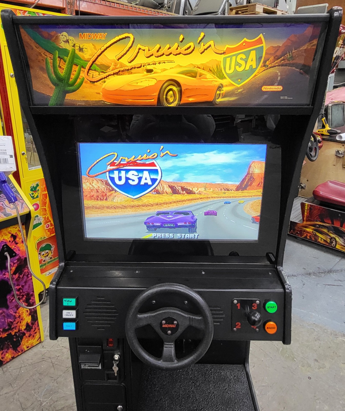 Cruisn USA Arcade Sit Down Driving Racing Video Game Machine 27