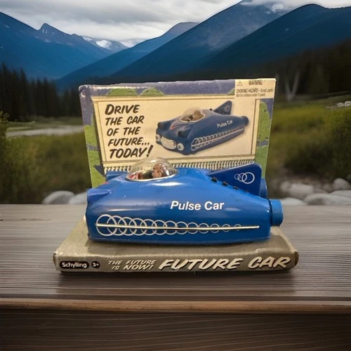 Future Car, Pulse Car Blue Toy Car Tin Toys Schylling New In Box 2009