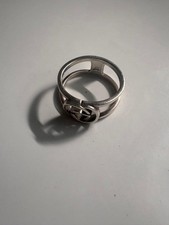 GUCCI Interlocking G Ring Silver Ag925 19 No.
