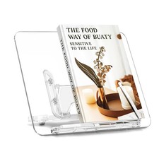 Acrylic Book Stand for Reading Portable Holder for Desk Angle Adjustable