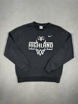 Nike Highland Basketball Crewneck Sweatshirt Men s Medium Black Team Logo