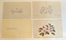 Haverhill MA 4 Hand Drawn Autograph Book Pages 1883 1885