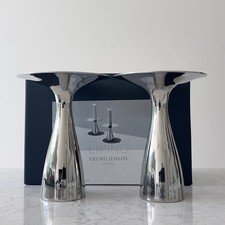 Georg Jensen Alfredo Medium Candle Holder (Set Of 2)