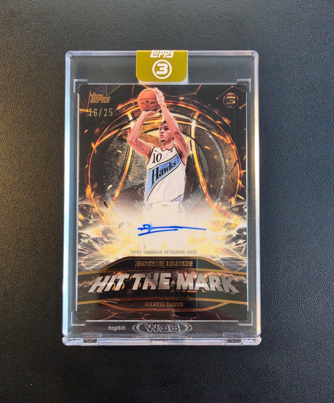 2026 Topps 3 Basketball Hit the Mark Zaccharie Risacher /25 Auto