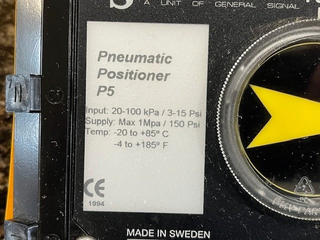 Dezurik P5 GS Pneumatic Valve Positioner 20-100kpa NEW