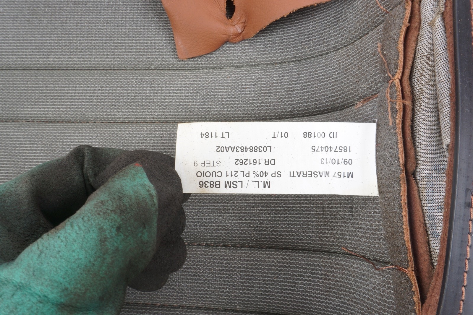2014 - 2017 MASERATI GHIBLI M157 OEM RIGHT REAR UPPER BACKREST SEAT W/ HEADREST