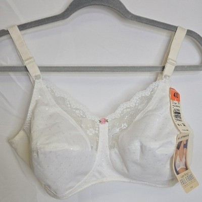 Maidenform Letter Perfect Full Figure Fashion Collection 07218 White 40D NEW