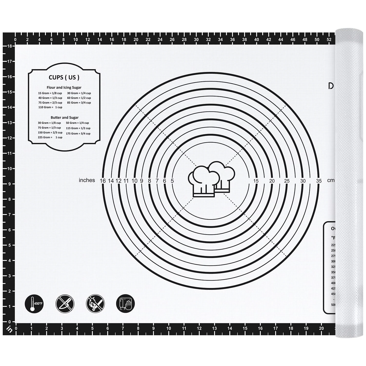 Pastry Mat, 28" x 20" Food Grade Silicone Extra Large Non Stick Baking Sheet ...
Opens in a new wind