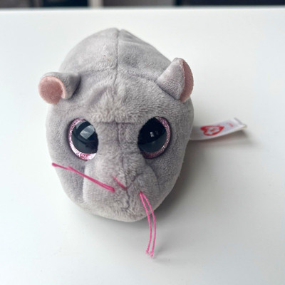 Ty Beanie Baby Miko Maus Mini Plüschtier Grau/Rosa, 2014