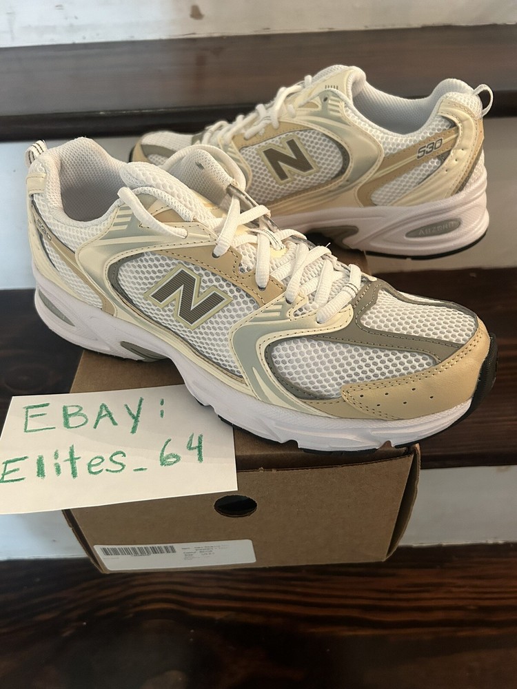 New Balance 530 Beige Silver Mens 8.5 MR530AOS Asos Exclusive W/REPLACEMENT BOX