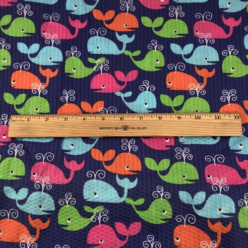 Whale of a Tail Pucker Fabric Juvenile CP42414 Springs Creative 5 Yd x 44" - Picture 5 of 7