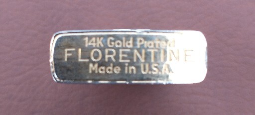 Cadillac Florentine Vintage Rare 14k Gold Plated USA Lighter. *Free Shipping 