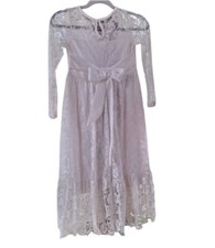Girls Size 12 White Lace Confirmation Flower Girl Formal Party First Communion