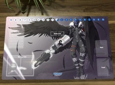Anime Digimon Beelzemon Playmat CCG DTCG Mat Trading Card Game Mat Free Bag