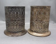 Two Vintage Celtic Quality Plate England Silverplated Cup Holders