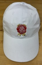 Jim Beam Hat Cap Bourbon Liquor USA Born Barreled White Strapback Baseball Cap