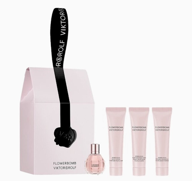 Viktor Rolf Flowerbomb 4pc Mini Gift Set With Perfume Lotion Cream Shower Gel For Sale Online Ebay