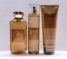 Bayh & Body Works DAHLIA Body Cream, Shower gel and Fragrance Mist