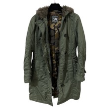 I. Spiewak & Sons Women's Size Small Green Long Puffer Quilted Coat Jacket