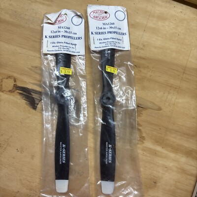 Lot Of 2 Master Airscrew 12 x6  K-Series Propeller [MAS1260] Glass Filled Nylon