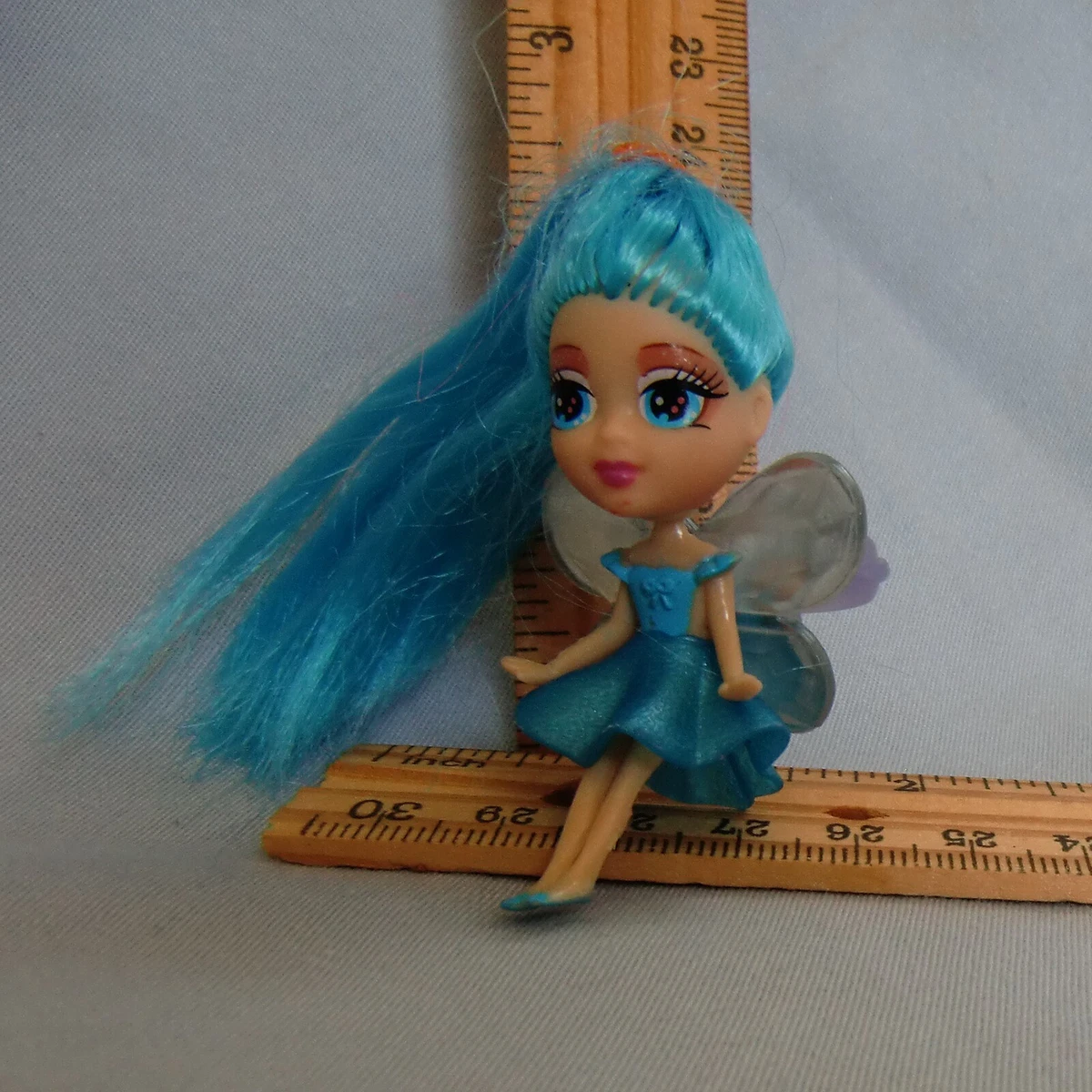Crystal Fairy Ring Doll HTF VTG 2000 OK Ja-Ru Toys Blue Citrine Wings Long Hair