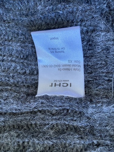 ichi wool alpaca grey sleeveless jumper vest tunic brand new bnwt size xs - Picture 4 of 5