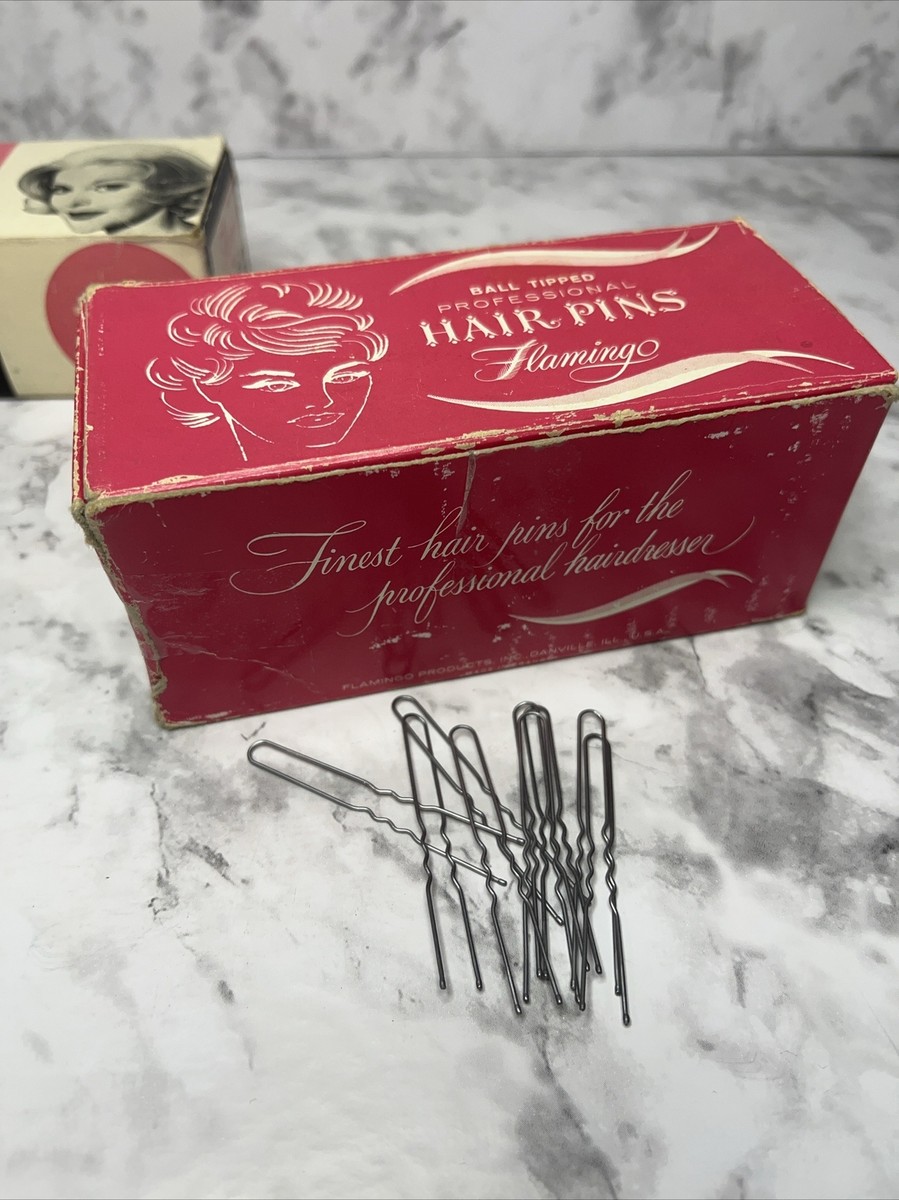 Vtg Hair Supplies Flamingo Boxes Professional Ball Tipped  display picture 1