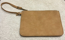 Clutch Hand Bag Purse Leather 8" X 5"