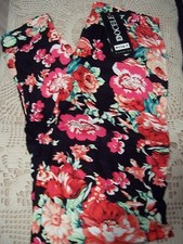 Women's Leggings - L - Multi Color - Stretches 22"- 48" in waist inseam 32"