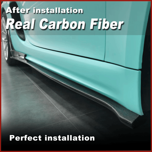 Fit For Porsche 718 Boxster Cayman Spyder Carbon Fiber Side Skirts Extension Lip - Picture 6 of 14