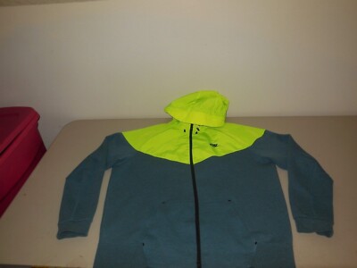 Nike Tech Fleece Windrunner Hooded Jacket Hoodie 616757 Coat Volt Yellow Mens XL | eBay