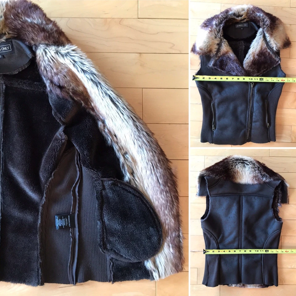 URBAN OUTFITTERS Members Only SUPER SOFT Faux Vegan Fur Vest - Imagem 3 de 4