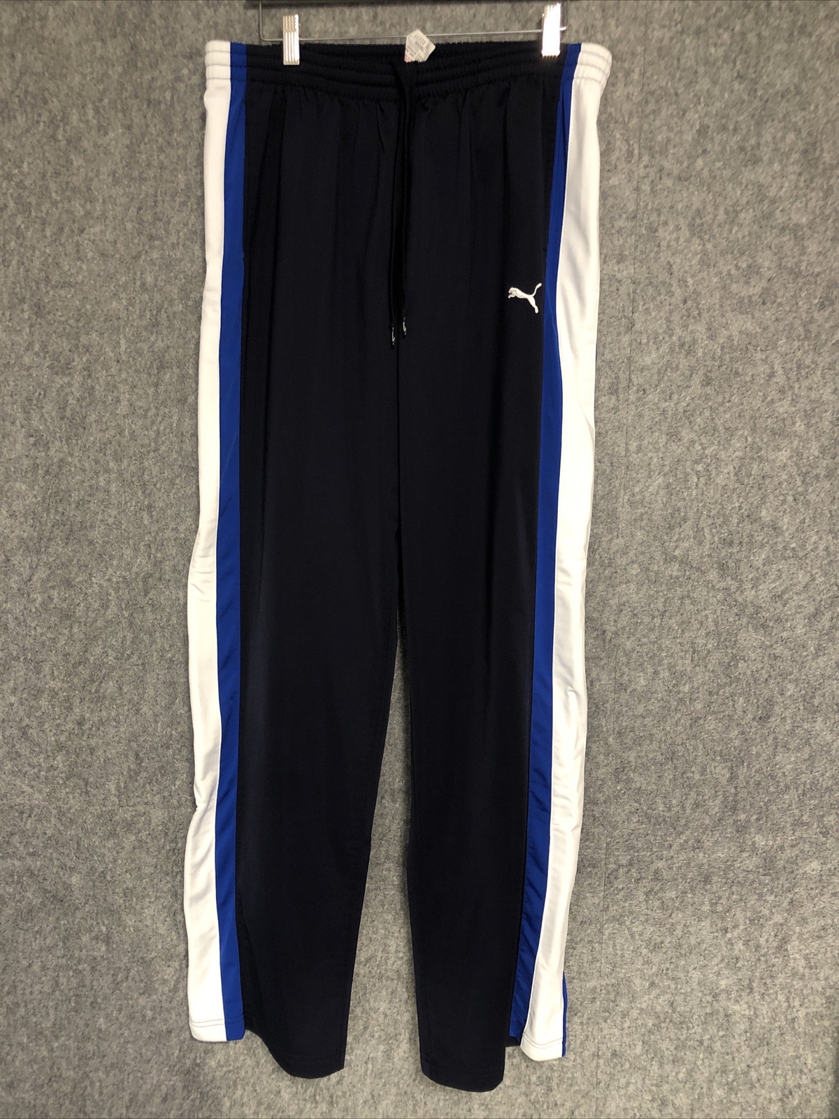 Puma Men's Large L Navy Blue Joggers with Pockets for Athletic & Outdoor Wear-image