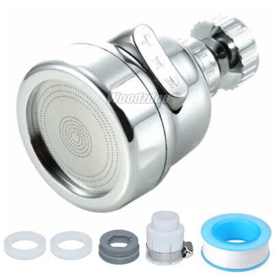 Chrome Faucet Sprayer Attachment 360°Rotating 3 Modes Tap Head Extender Aerator