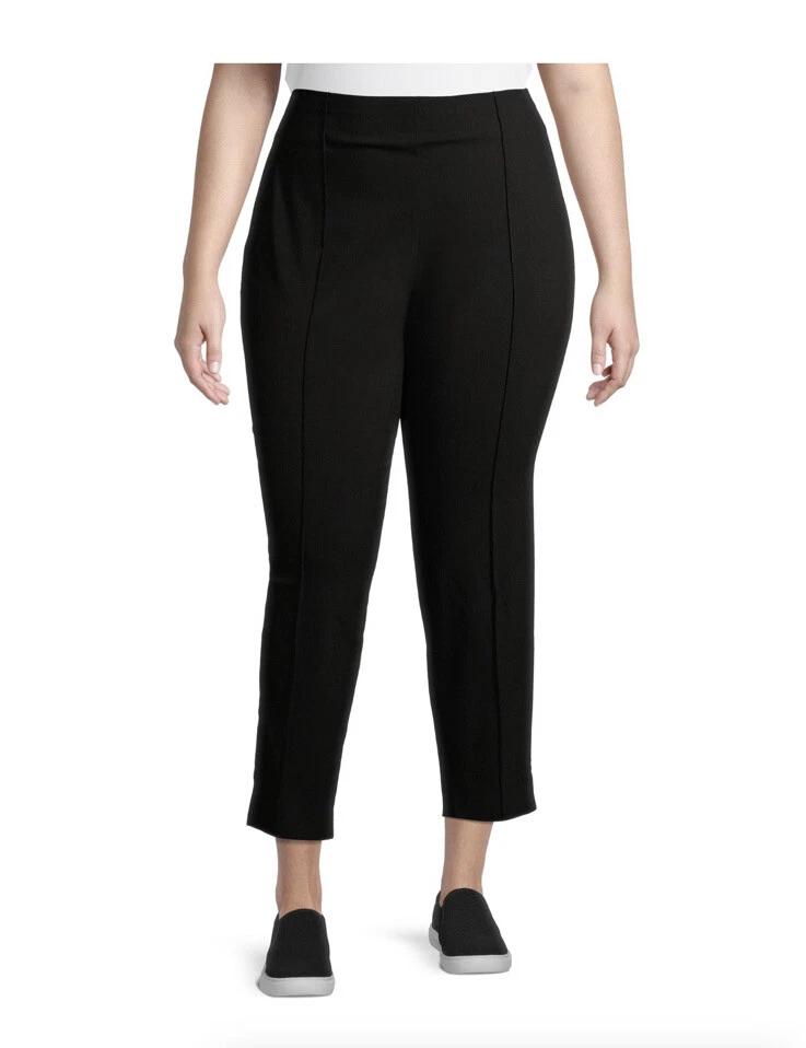 Terra & Sky Plus Size 4x 28W-30W Pull On Slim Stretch Straight Leg Dress  Pants