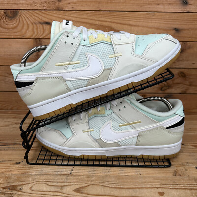 Nike Turnschuhe Herren Größe UK 8 Dunk Low Scrap Sea Glass Beige Skaterschuhe SB