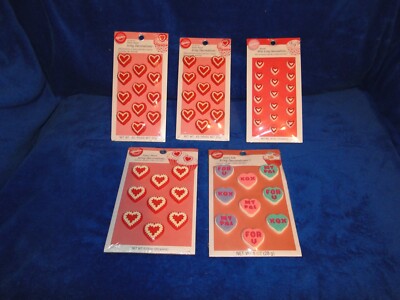 New Wilton Valentines Day Icing Decorations Lot 1, 5 icing packs included