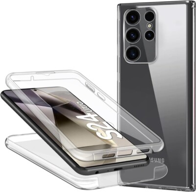Front & Rückseite Hülle für Samsung Galaxy S24+ Ultra Ganzkörper Durchsichtig Stoßfeste Abdeckung