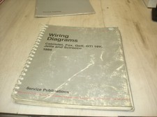 1988 VW Volkswagen Cabrio,Scirocco,Fox,GTI 16V &Jetta Electrical Wiring Diagram