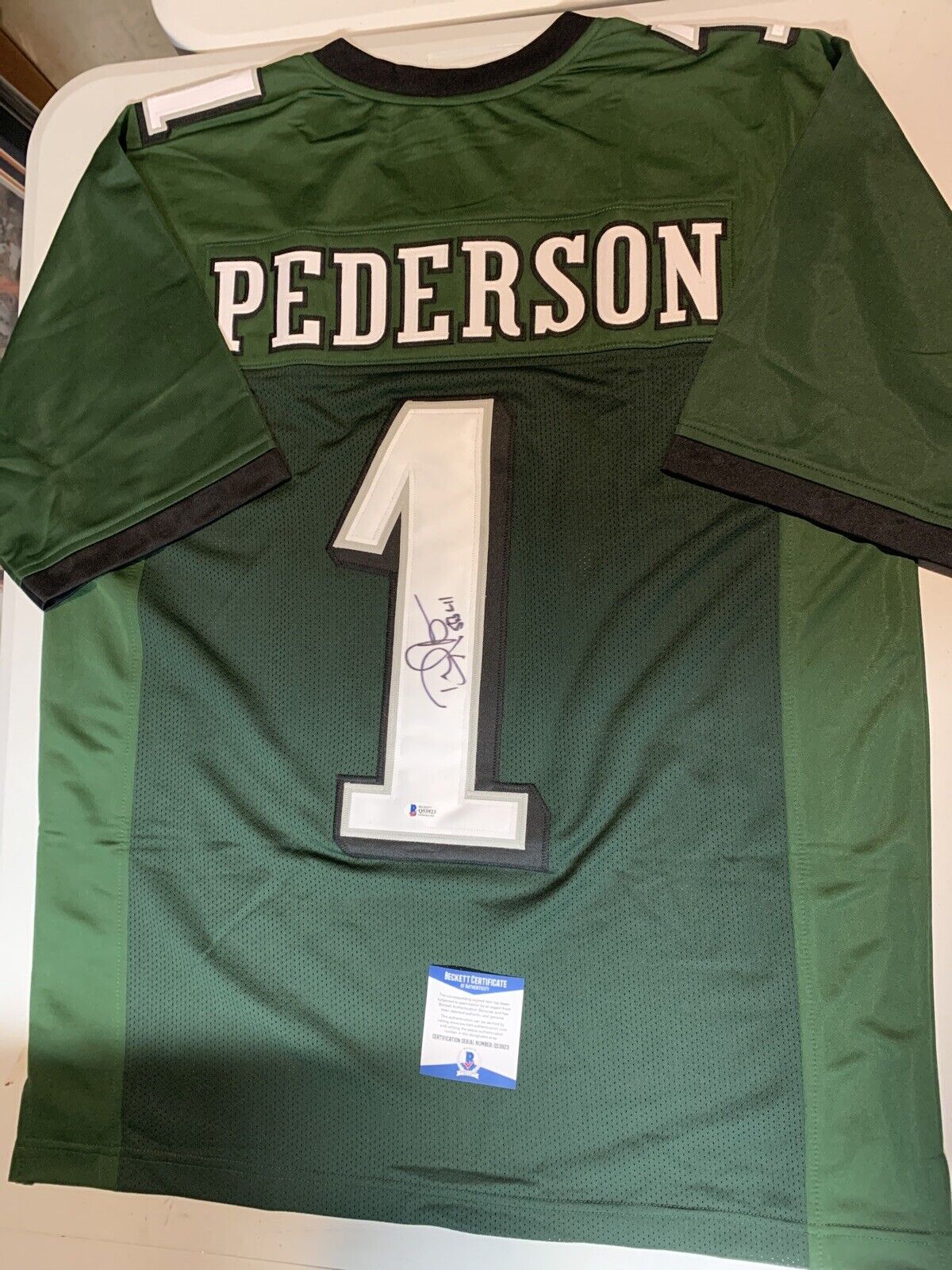Doug Pederson Signed Autograph Custom Philadelphia Eagles Super Bowl Jersey  NFL