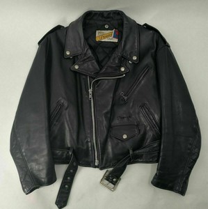 Schott Perfecto 106 Vintage Black Motorcycle Leather Biker jacket VTG Size 42 | eBay