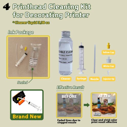 Edible Printer bundle- edible Ink & 25 Froasting sheets & Clean Kits & Food Pens - Picture 4 of 8