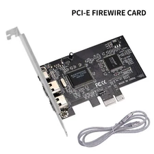 PCIE PCI-E FIREWIRE IEEE 1394 3 PORT FIRE WIRE CONTROLLER CARD FOR DESKTOP PC
